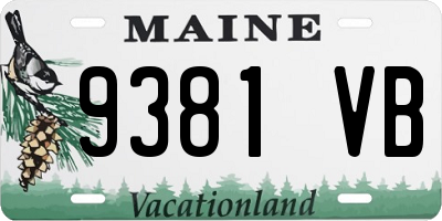 ME license plate 9381VB