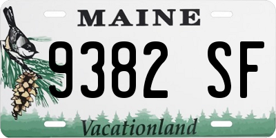 ME license plate 9382SF