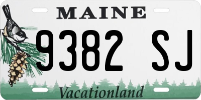 ME license plate 9382SJ