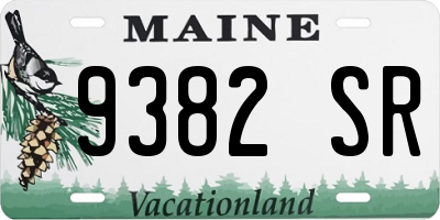 ME license plate 9382SR