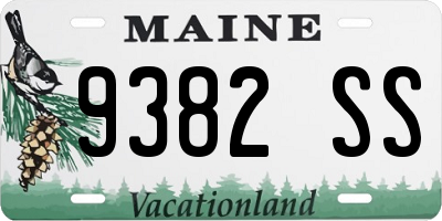 ME license plate 9382SS