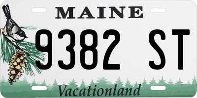 ME license plate 9382ST
