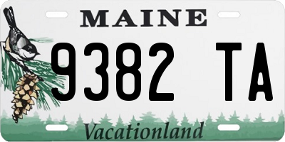 ME license plate 9382TA