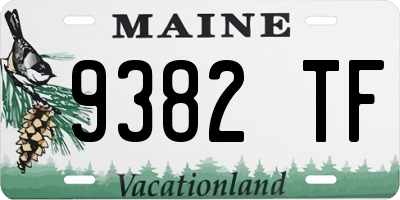 ME license plate 9382TF
