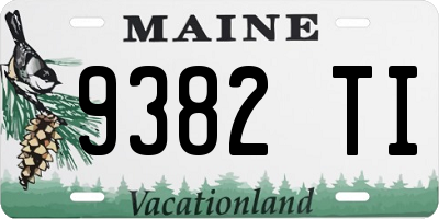 ME license plate 9382TI