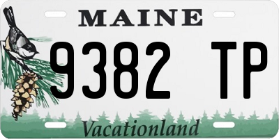ME license plate 9382TP
