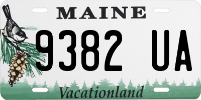 ME license plate 9382UA