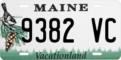 ME license plate 9382VC
