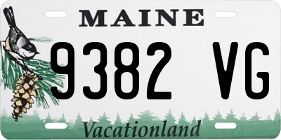 ME license plate 9382VG
