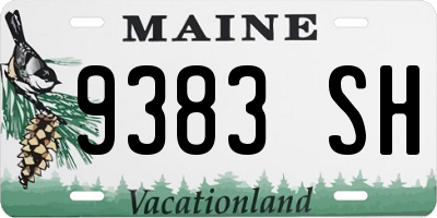 ME license plate 9383SH