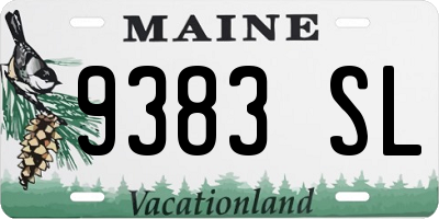 ME license plate 9383SL