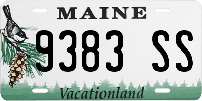 ME license plate 9383SS