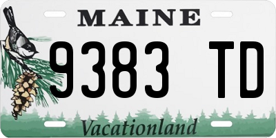 ME license plate 9383TD