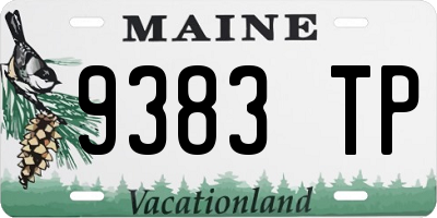 ME license plate 9383TP