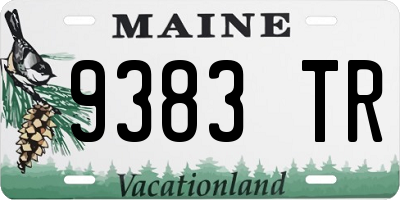 ME license plate 9383TR