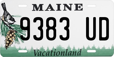 ME license plate 9383UD