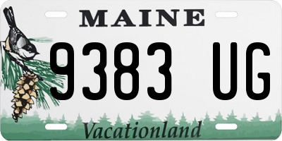 ME license plate 9383UG