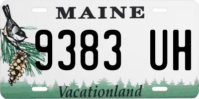 ME license plate 9383UH