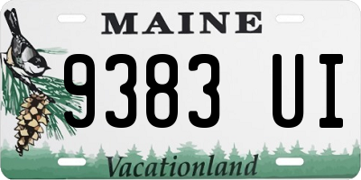 ME license plate 9383UI