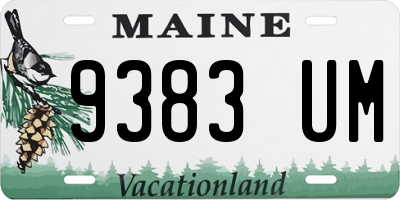 ME license plate 9383UM