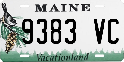 ME license plate 9383VC