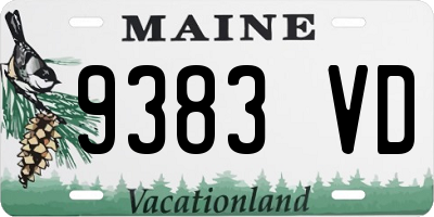 ME license plate 9383VD