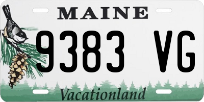 ME license plate 9383VG