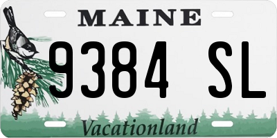 ME license plate 9384SL