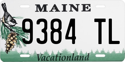 ME license plate 9384TL