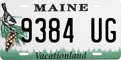 ME license plate 9384UG