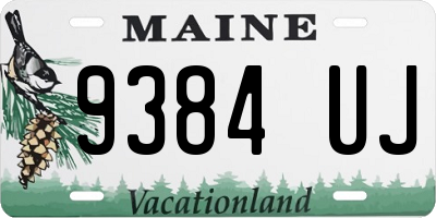 ME license plate 9384UJ