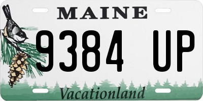 ME license plate 9384UP