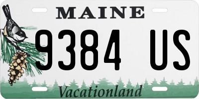 ME license plate 9384US