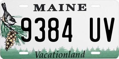 ME license plate 9384UV