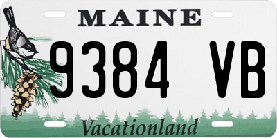 ME license plate 9384VB