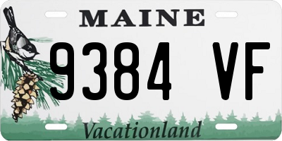 ME license plate 9384VF