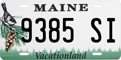 ME license plate 9385SI