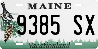 ME license plate 9385SX