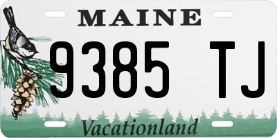 ME license plate 9385TJ