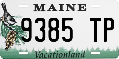 ME license plate 9385TP