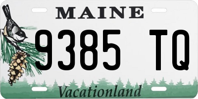 ME license plate 9385TQ