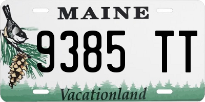 ME license plate 9385TT