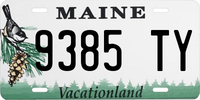 ME license plate 9385TY
