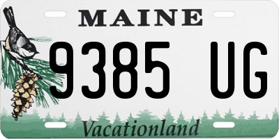 ME license plate 9385UG