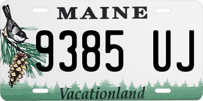 ME license plate 9385UJ