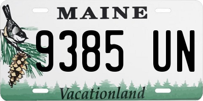 ME license plate 9385UN