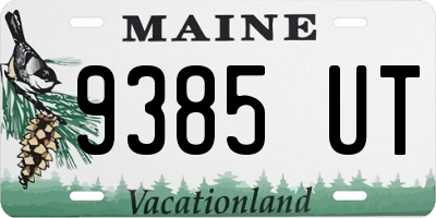 ME license plate 9385UT