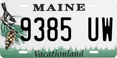 ME license plate 9385UW