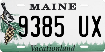 ME license plate 9385UX