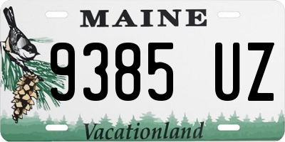 ME license plate 9385UZ